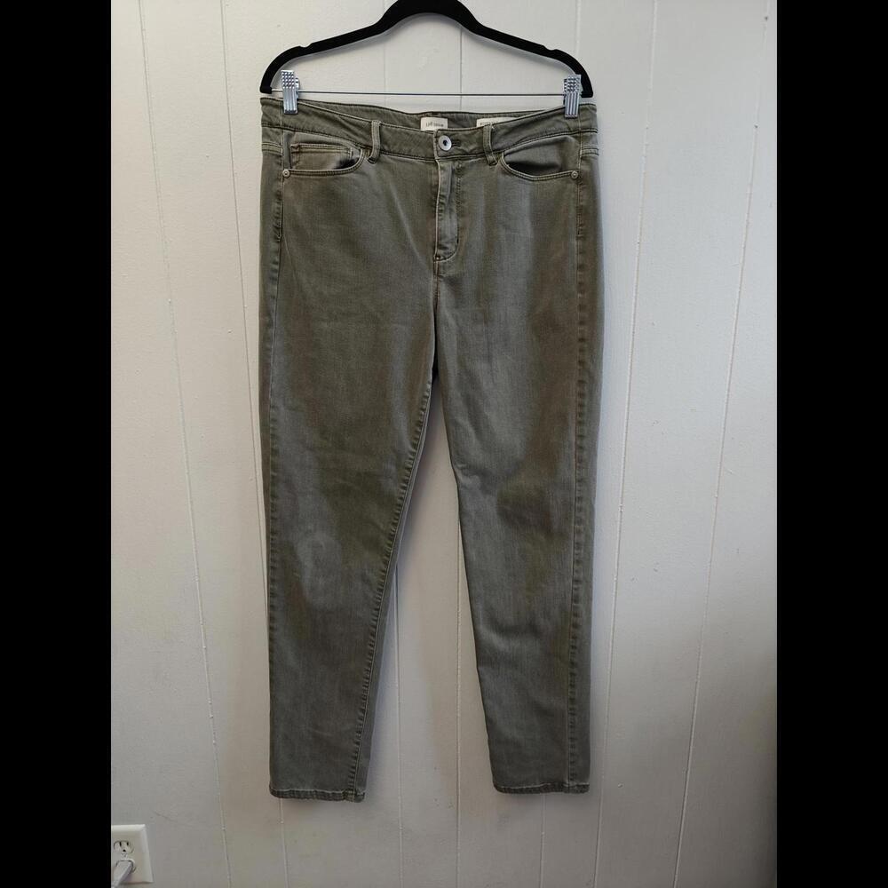 J. Jill Olive Green Boyfriend Jeans